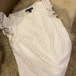 White Dress with flutter sleeves